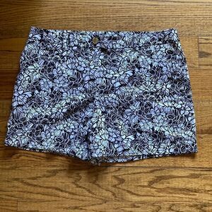 Anne Klein Black&White Floral Shorts Women’s Size 14